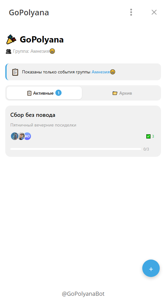 GoPolyana интерфейс